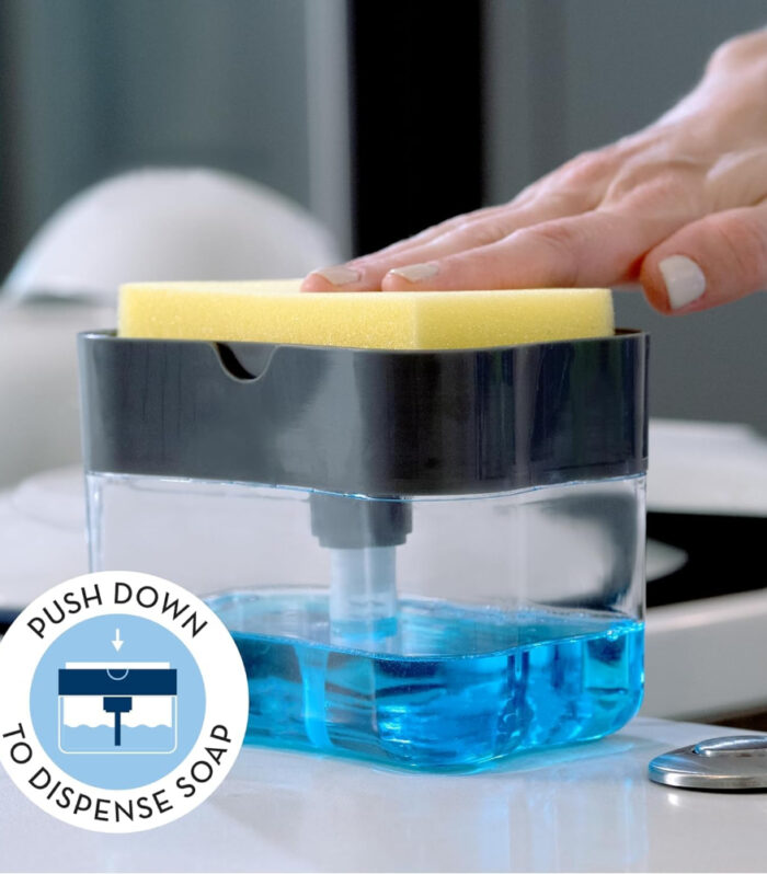 2_in_1_Soap_Dispenser_with_Sponge_Holder_for_Kitchen_Sink_Dishwashing_Liquid_Pump_and_Organizer_klip2deal