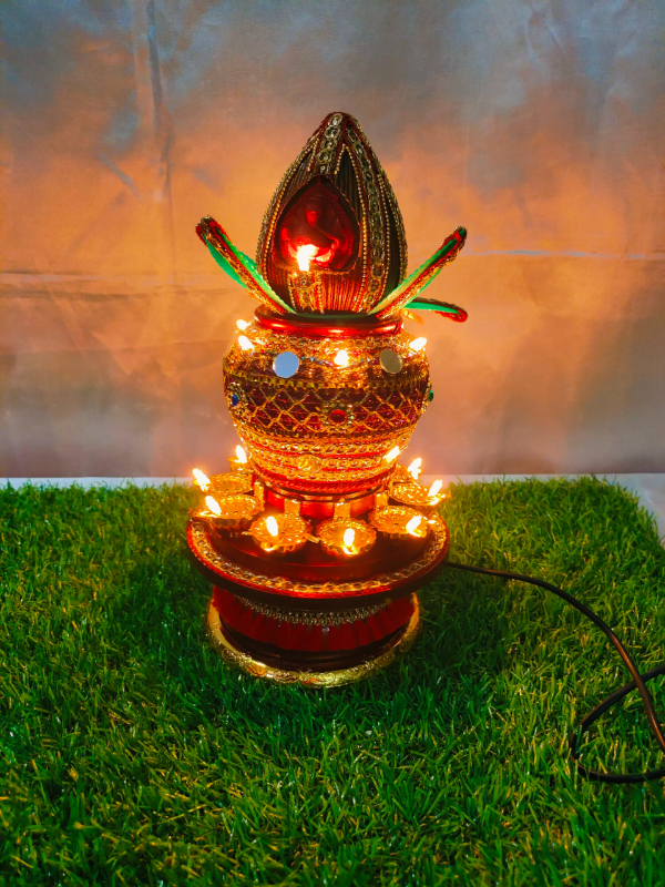 Klip2Deal_Festival_Kalash_Diya_16_LED_Revolving_Lamp_Pooja_Decor_Hyderabad_India