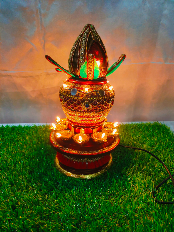 Klip2Deal_Lakshmi_Kalash_Diya_16_LED_Revolving_Electric_Deepam_Hyderabad_India