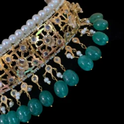 jadau_green_stone_pearl_necklace_klip2deal