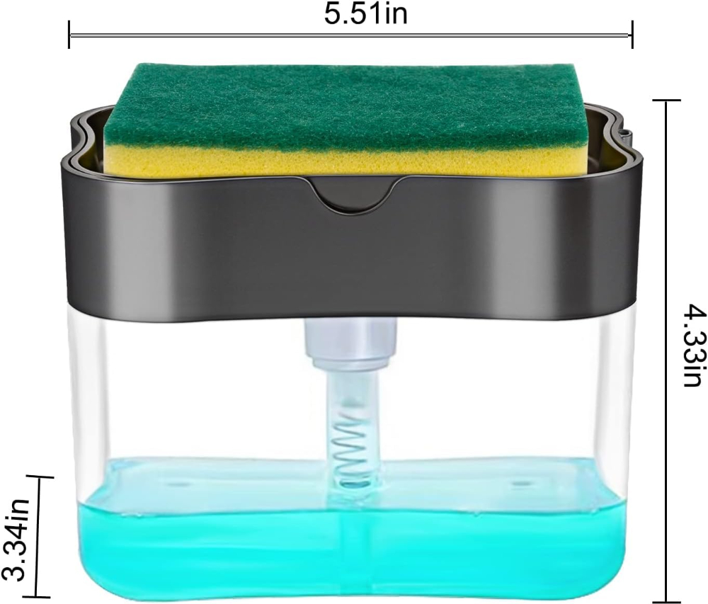 klip2deal_2_in_1_soap_dispenser_with_sponge_holder_for_kitchen_sink