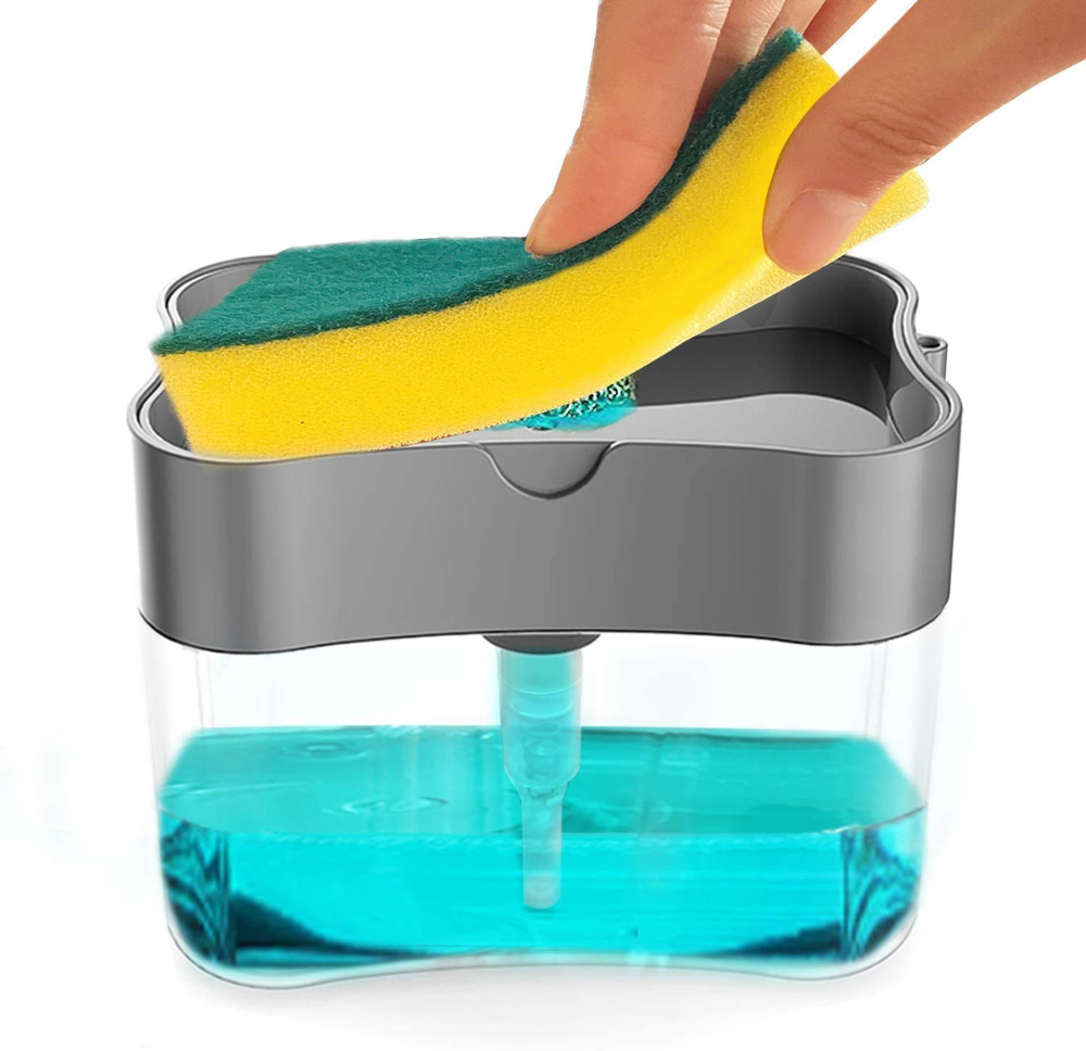 klip2deal_dishwashing_liquid_pump_and_sponge_holder_organizer