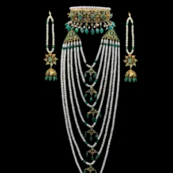 nizami_bridal_jewelry_real_pearl_emerald_wedding_set_klip2deal