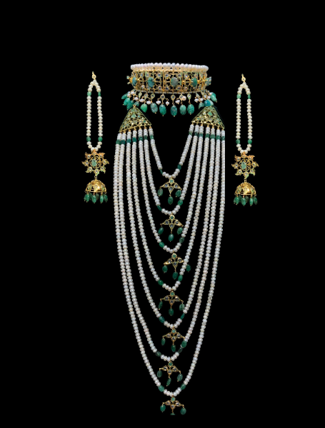 nizami_bridal_jewelry_real_pearl_emerald_wedding_set_klip2deal