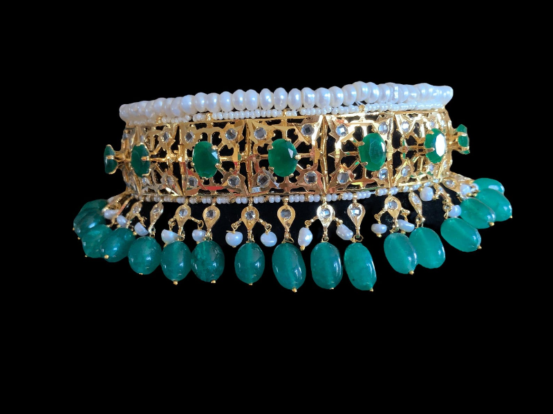 pastel_green_jadau_choker_necklace_for_brides_klip2deal